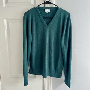 Pierre Cardin Green V-Neck Sweater M